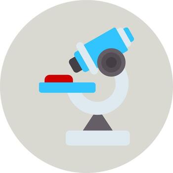 icono de vector de microscopio
