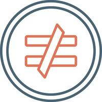 Not Equal Vector Icon