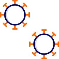 icono de vector de bacterias