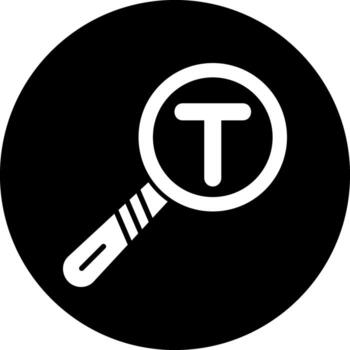 texto analítica vector icono