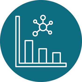 icono de vector de histograma