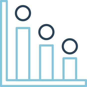 icono de vector de histograma