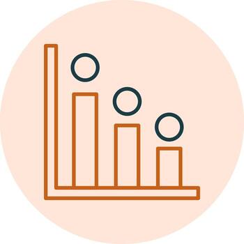 icono de vector de histograma