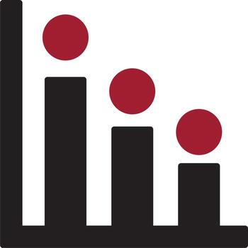 icono de vector de histograma