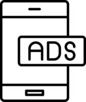 icono de vector de anuncios