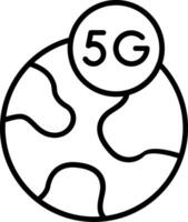 icono de vector de 5g