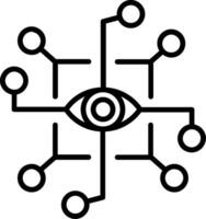 icono de vector de escáner ocular