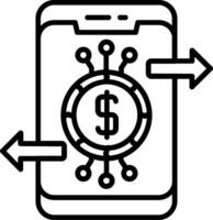 icono de vector de banca en línea
