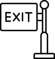 Exit Sign Vector Icon