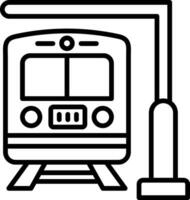 tren estación vector icono