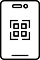 icono de vector de código qr