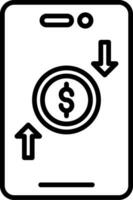 Online Money Transfer Vector Icon