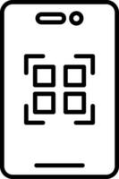 icono de vector de código qr