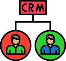 icono de vector de crm