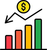 depreciación vector icono