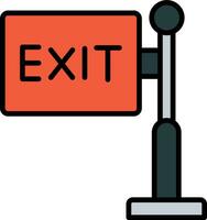 Exit Sign Vector Icon