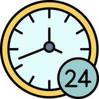 24 Hours Vector Icon