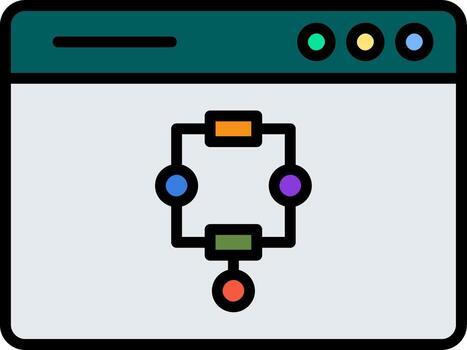 icono de vector de algoritmo