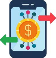 icono de vector de banca en línea