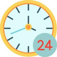 24 Hours Vector Icon