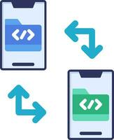 icono de vector de transferencia de datos