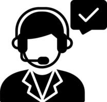 icono de vector de servicio al cliente