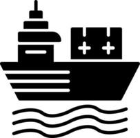 icono de vector de barco