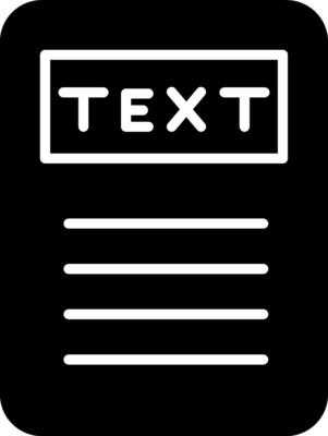 Text Vector Icon