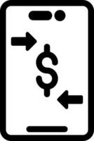 en línea dinero transferir vector icono