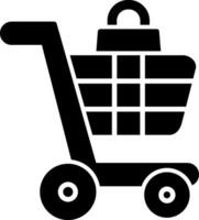 icono de vector de carrito de compras