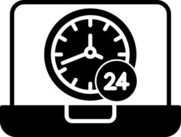 24 Hours Vector Icon