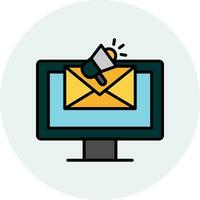 icono de vector de marketing por correo electrónico