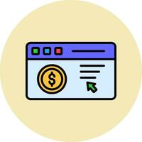 pago por clic icono de vector