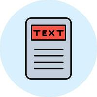 icono de vector de texto