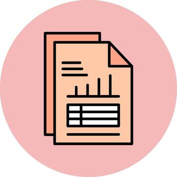 icono de vector de informe de datos