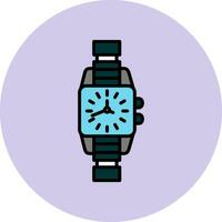 reloj, vector, icono vector