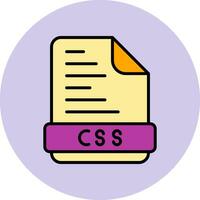 icono de vector de archivo css