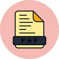 icono de vector de php