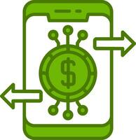 icono de vector de banca en línea