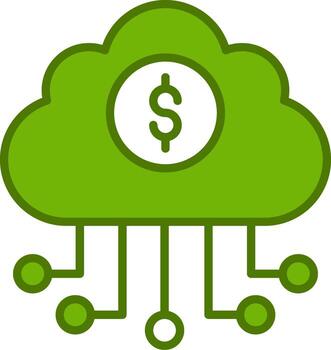 bancario nube datos vector icono