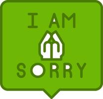 I Am Sorry Vector Icon