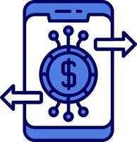 icono de vector de banca en línea