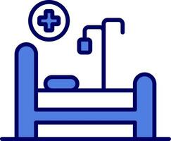 icono de vector de cama de hospital