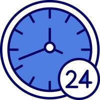 Icono de vector de 24 horas