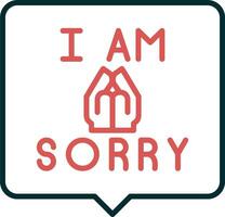 I Am Sorry Vector Icon