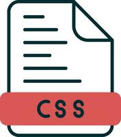 icono de vector de archivo css