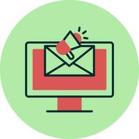 icono de vector de marketing por correo electrónico