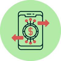 icono de vector de banca en línea