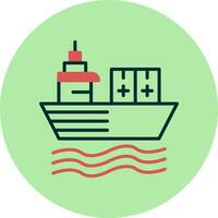 icono de vector de barco