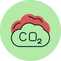 icono de vector de dióxido de carbono